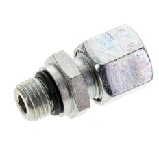 8L & UNF 7/16''-20 Zink plated Steel Straight Cutting Fitting with Male Threads 315 bar ISO 8434-1