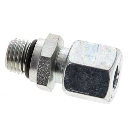 8L & UNF 7/16''-20 Zink plated Steel Straight Cutting Fitting with Male Threads 315 bar ISO 8434-1