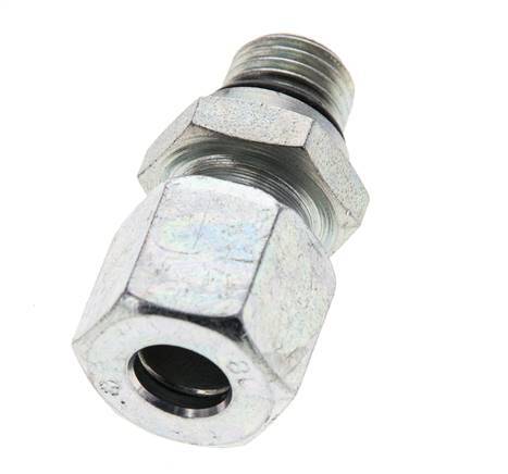 8L & UNF 7/16''-20 Zink plated Steel Straight Cutting Fitting with Male Threads 315 bar ISO 8434-1