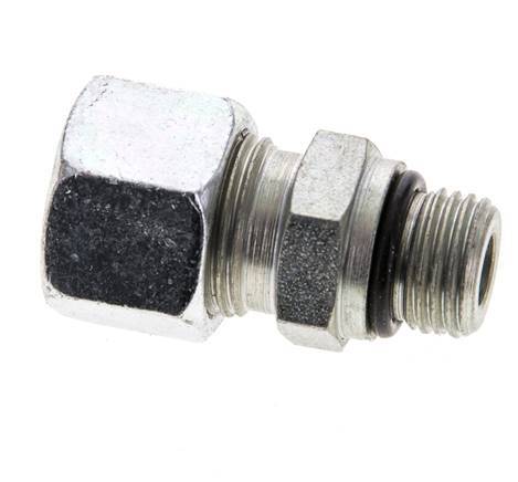 12L & UNF 9/16''-18 Zink plated Steel Straight Cutting Fitting with Male Threads 315 bar ISO 8434-1