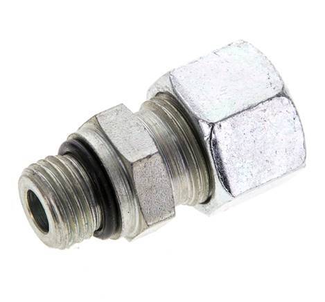 12L & UNF 9/16''-18 Zink plated Steel Straight Cutting Fitting with Male Threads 315 bar ISO 8434-1