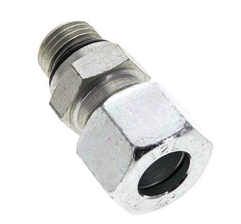 12L & UNF 9/16''-18 Zink plated Steel Straight Cutting Fitting with Male Threads 315 bar ISO 8434-1