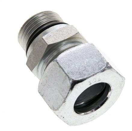 18L & UNF 7/8''-14 Zink plated Steel Straight Cutting Fitting with Male Threads 315 bar ISO 8434-1
