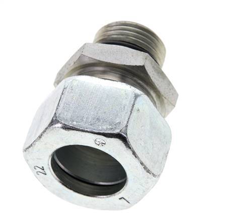 22L & UNF 7/8''-14 Zink plated Steel Straight Cutting Fitting with Male Threads 160 bar ISO 8434-1