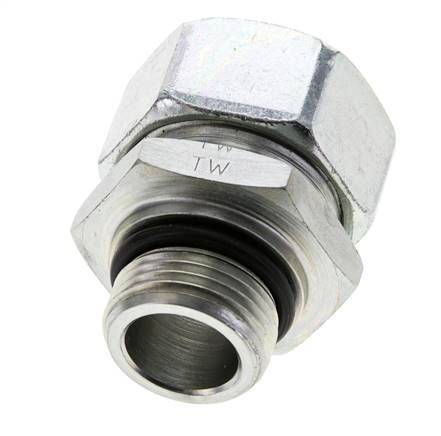 28L & UN 1-1/16''-12 Zink plated Steel Straight Cutting Fitting with Male Threads 160 bar ISO 8434-1
