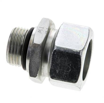 28L & UN 1-1/16''-12 Zink plated Steel Straight Cutting Fitting with Male Threads 160 bar ISO 8434-1