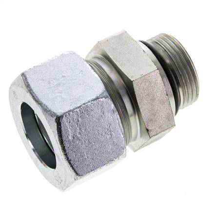 30S & UN 1-5/16''-12 Zink plated Steel Straight Cutting Fitting with Male Threads 400 bar ISO 8434-1