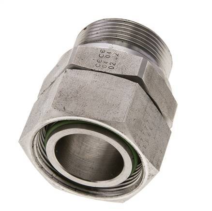 35L & M42x2 Stainless Steel Straight Swivel with Male Threads 160 bar FKM Adjustable ISO 8434-1