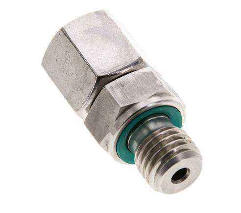 6S & M12x1.5 Stainless Steel Straight Swivel with Male Threads 630 bar FKM Adjustable ISO 8434-1