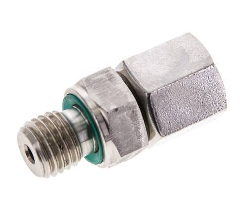 6S & M12x1.5 Stainless Steel Straight Swivel with Male Threads 630 bar FKM Adjustable ISO 8434-1