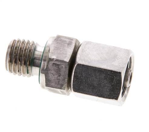 6S & M12x1.5 Stainless Steel Straight Swivel with Male Threads 630 bar FKM Adjustable ISO 8434-1