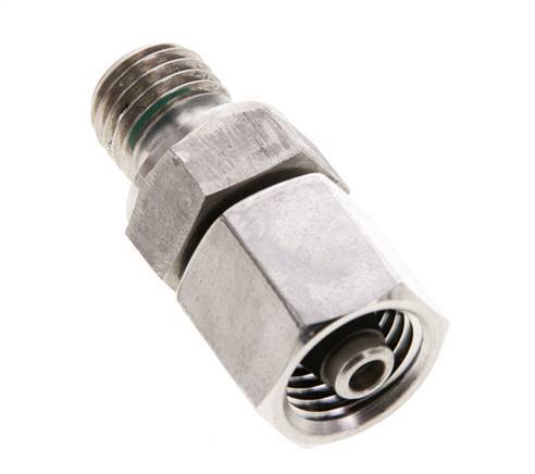 6S & M12x1.5 Stainless Steel Straight Swivel with Male Threads 630 bar FKM Adjustable ISO 8434-1