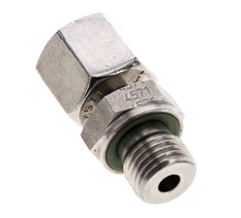 8S & M14x1.5 Stainless Steel Straight Swivel with Male Threads 630 bar FKM Adjustable ISO 8434-1