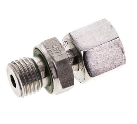 8S & M14x1.5 Stainless Steel Straight Swivel with Male Threads 630 bar FKM Adjustable ISO 8434-1