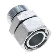 28L & M33x2 Zink plated Steel Straight Swivel with Male Threads 160 bar NBR O-ring Sealing Cone Adjustable ISO 8434-1