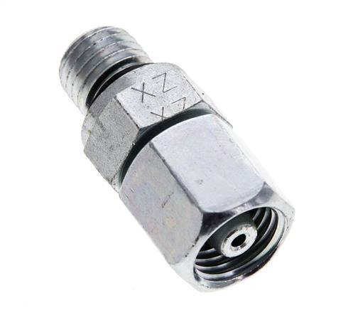 6S & M12x1.5 Zink plated Steel Straight Swivel with Male Threads 630 bar NBR O-ring Sealing Cone Adjustable ISO 8434-1