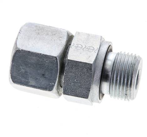 14S & M20x1.5 Zink plated Steel Straight Swivel with Male Threads 630 bar NBR O-ring Sealing Cone Adjustable ISO 8434-1