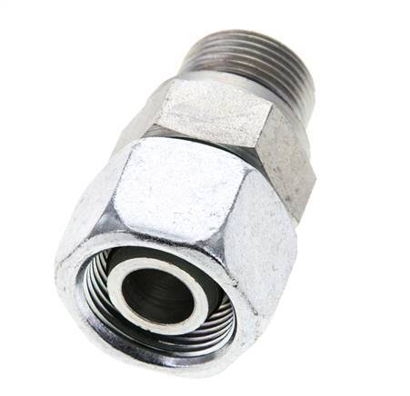 16S & M22x1.5 Zink plated Steel Straight Swivel with Male Threads 400 bar NBR O-ring Sealing Cone Adjustable ISO 8434-1