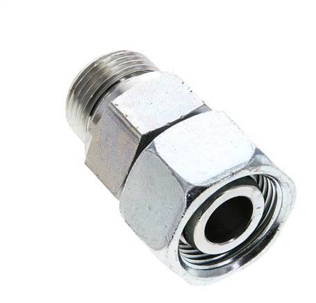 20S & M27x2 Zink plated Steel Straight Swivel with Male Threads 400 bar NBR O-ring Sealing Cone Adjustable ISO 8434-1