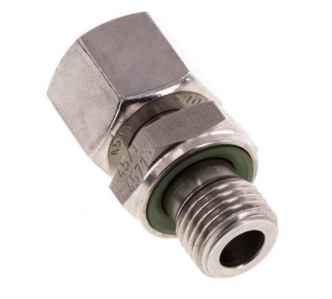 10L & G1/4'' Stainless Steel Straight Swivel with Male Threads 315 bar FKM Adjustable ISO 8434-1