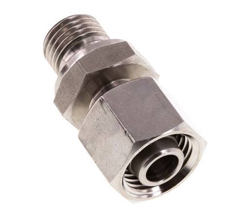 10L & G1/4'' Stainless Steel Straight Swivel with Male Threads 315 bar FKM Adjustable ISO 8434-1