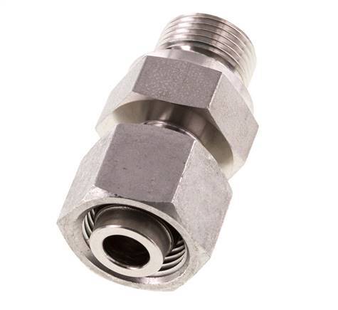 12L & G3/8'' Stainless Steel Straight Swivel with Male Threads 315 bar FKM Adjustable ISO 8434-1