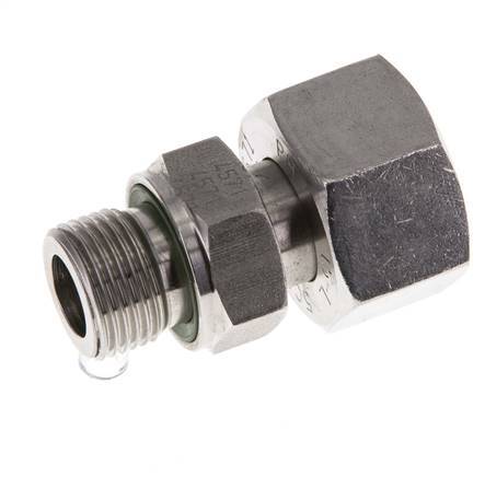 15L & G3/8'' Stainless Steel Straight Swivel with Male Threads 315 bar FKM Adjustable ISO 8434-1