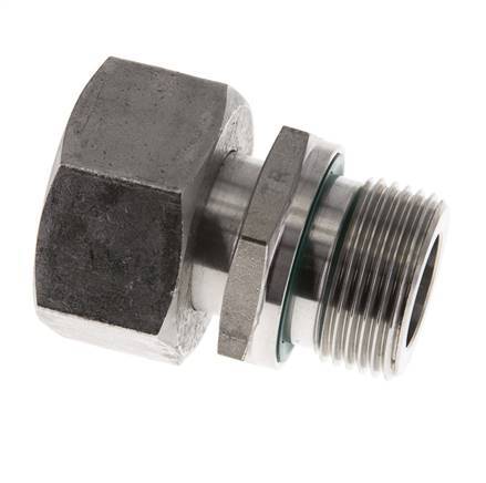 22L & G3/4'' Stainless Steel Straight Swivel with Male Threads 160 bar FKM Adjustable ISO 8434-1