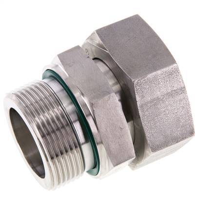 42L & G1-1/2'' Stainless Steel Straight Swivel with Male Threads 160 bar FKM Adjustable ISO 8434-1