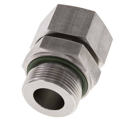 30S & G1-1/4'' Stainless Steel Straight Swivel with Male Threads 400 bar FKM Adjustable ISO 8434-1