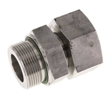 38S & G1-1/2'' Stainless Steel Straight Swivel with Male Threads 315 bar FKM Adjustable ISO 8434-1