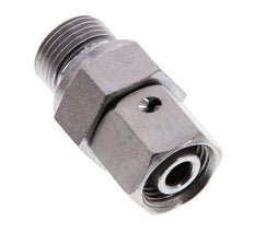 10L & G3/8'' Zink plated Steel Straight Swivel with Male Threads 315 bar NBR O-ring Sealing Cone Adjustable ISO 8434-1