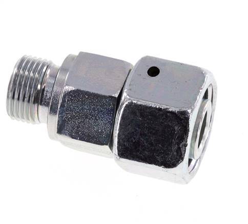 15L & G3/8'' Zink plated Steel Straight Swivel with Male Threads 315 bar NBR O-ring Sealing Cone Adjustable ISO 8434-1
