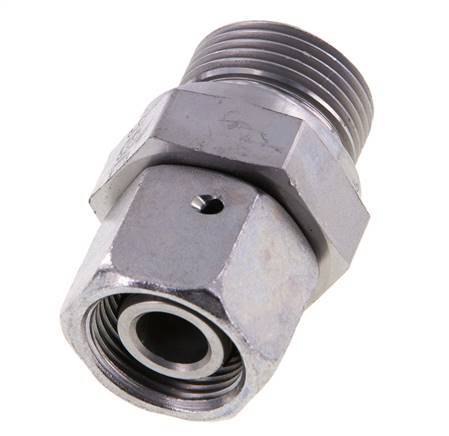15L & G3/4'' Zink plated Steel Straight Swivel with Male Threads 315 bar NBR O-ring Sealing Cone Adjustable ISO 8434-1