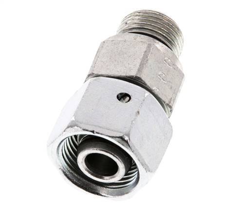 12S & G3/8'' Zink plated Steel Straight Swivel with Male Threads 630 bar NBR O-ring Sealing Cone Adjustable ISO 8434-1