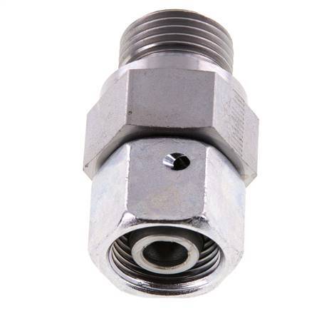 14S & G1/2'' Zink plated Steel Straight Swivel with Male Threads 630 bar NBR O-ring Sealing Cone Adjustable ISO 8434-1