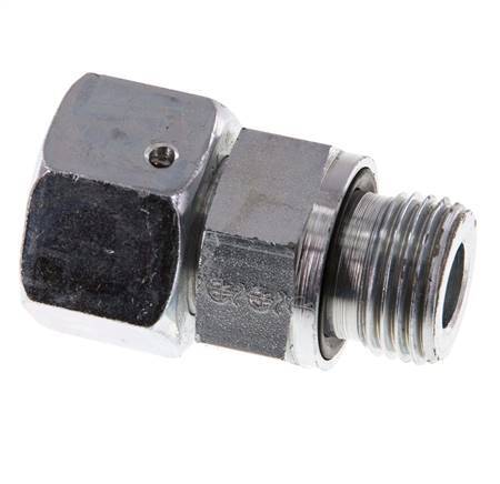 16S & G1/2'' Zink plated Steel Straight Swivel with Male Threads 400 bar NBR O-ring Sealing Cone Adjustable ISO 8434-1