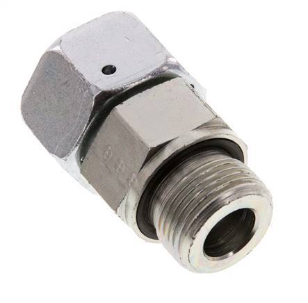 20S & G3/4'' Zink plated Steel Straight Swivel with Male Threads 400 bar NBR O-ring Sealing Cone Adjustable ISO 8434-1