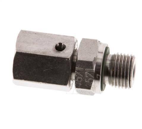 6L & G1/8'' Stainless Steel Straight Swivel with Male Threads 315 bar FKM O-ring Sealing Cone Adjustable ISO 8434-1