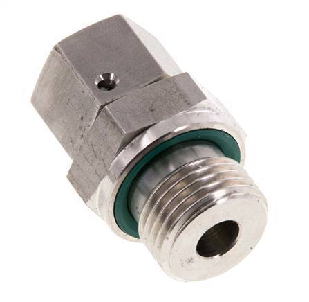 12L & G1/2'' Stainless Steel Straight Swivel with Male Threads 315 bar FKM O-ring Sealing Cone Adjustable ISO 8434-1