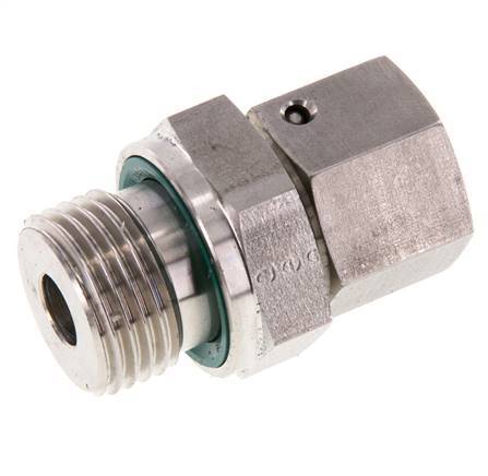12L & G1/2'' Stainless Steel Straight Swivel with Male Threads 315 bar FKM O-ring Sealing Cone Adjustable ISO 8434-1
