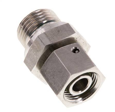 12L & G1/2'' Stainless Steel Straight Swivel with Male Threads 315 bar FKM O-ring Sealing Cone Adjustable ISO 8434-1