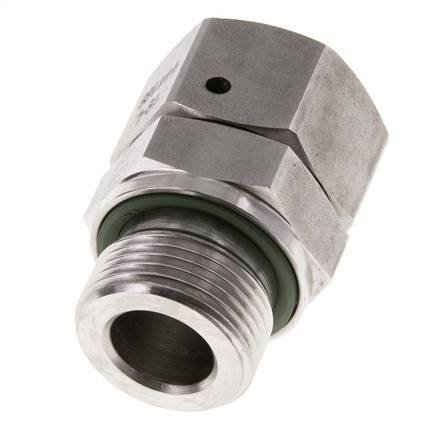 18L & G3/4'' Stainless Steel Straight Swivel with Male Threads 315 bar FKM O-ring Sealing Cone Adjustable ISO 8434-1
