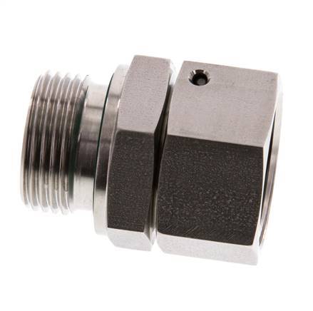 28L & G1'' Stainless Steel Straight Swivel with Male Threads 160 bar FKM O-ring Sealing Cone Adjustable ISO 8434-1