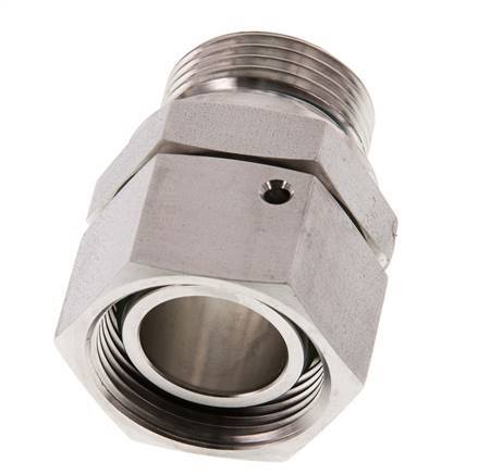 28L & G1'' Stainless Steel Straight Swivel with Male Threads 160 bar FKM O-ring Sealing Cone Adjustable ISO 8434-1
