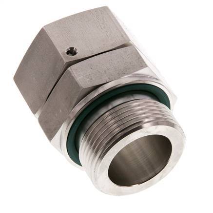 35L & G1-1/4'' Stainless Steel Straight Swivel with Male Threads 160 bar FKM O-ring Sealing Cone Adjustable ISO 8434-1