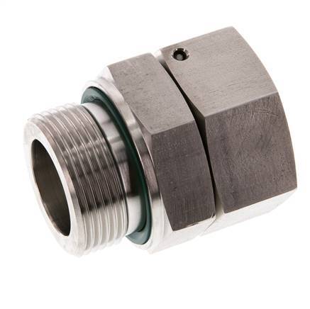 35L & G1-1/4'' Stainless Steel Straight Swivel with Male Threads 160 bar FKM O-ring Sealing Cone Adjustable ISO 8434-1
