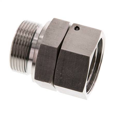35L & G1-1/4'' Stainless Steel Straight Swivel with Male Threads 160 bar FKM O-ring Sealing Cone Adjustable ISO 8434-1