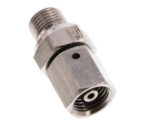 6S & G1/4'' Stainless Steel Straight Swivel with Male Threads 630 bar FKM O-ring Sealing Cone Adjustable ISO 8434-1