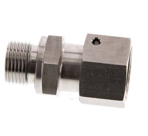 12S & G3/8'' Stainless Steel Straight Swivel with Male Threads 630 bar FKM O-ring Sealing Cone Adjustable ISO 8434-1